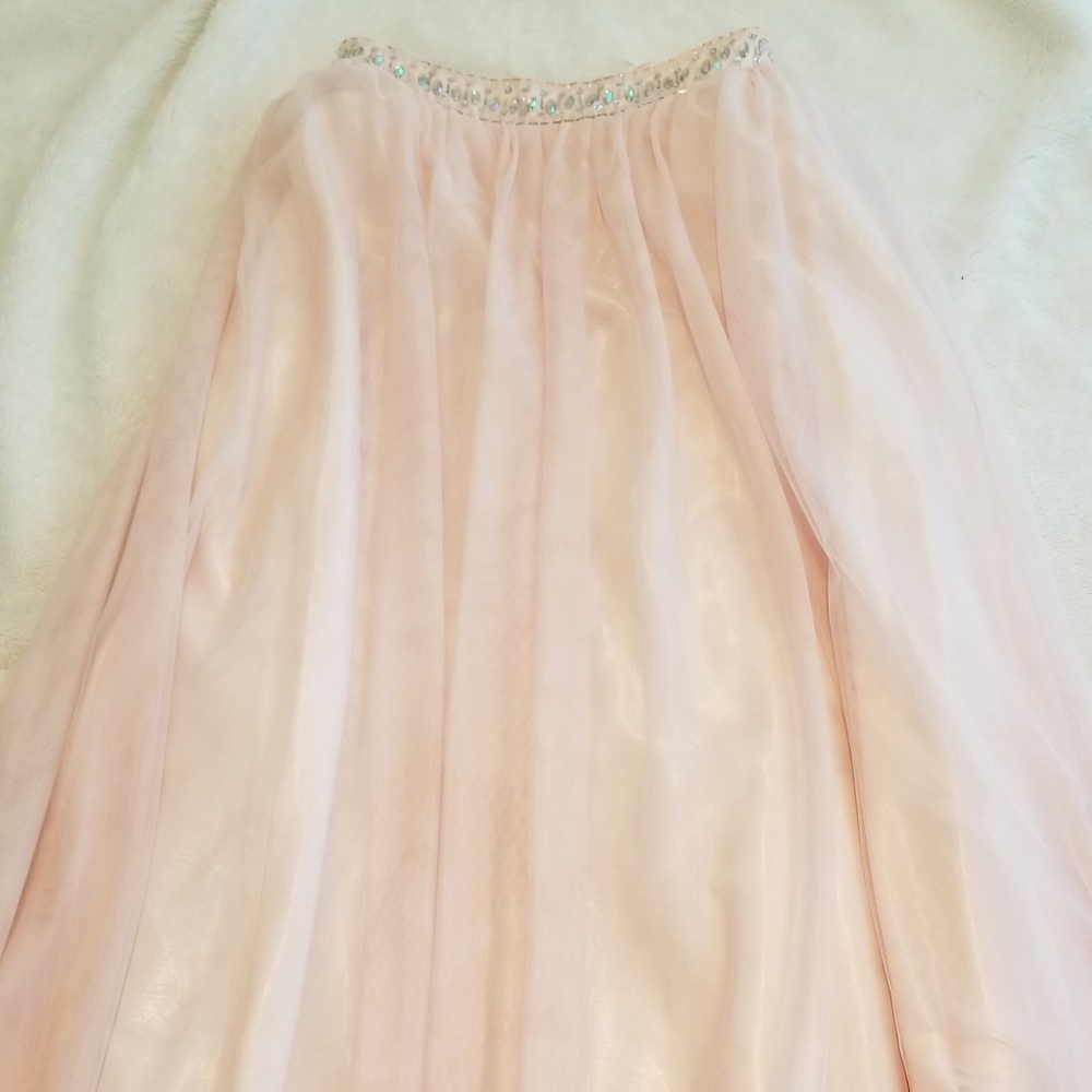 Formal Rhinestone Waistline Long Skirt